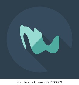 Flat modern design with shadow icons map of Mexico
