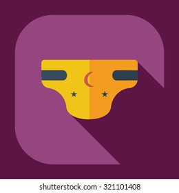 Flat modern design with shadow icons diapers