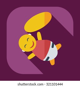 Flat modern design with shadow icons children