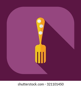 Flat modern design with shadow icons dinnerware