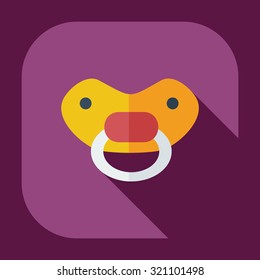 Flat modern design with shadow icons soother