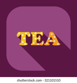 Flat modern design with shadow icons tea