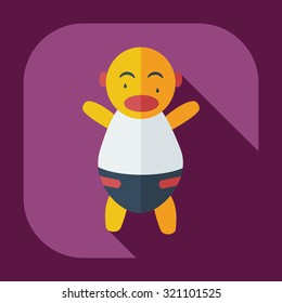 Flat modern design with shadow icons children