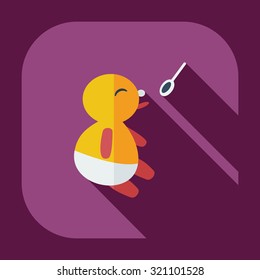 Flat modern design with shadow icons children