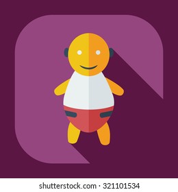 Flat modern design with shadow icons children