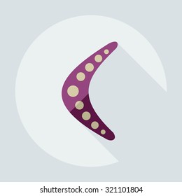 Flat modern design with shadow icons boomerang