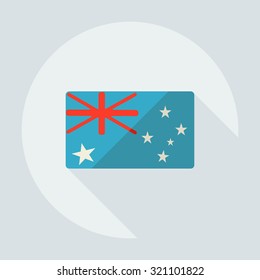 Flat modern design with shadow icons australia flag