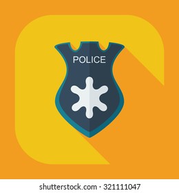 Flat modern design with shadow icons certificate icon sheriff
