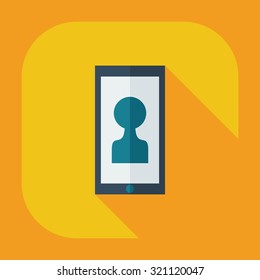 Flat modern design with shadow icons phone