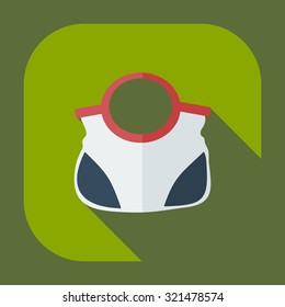 Flat modern design with shadow icons handbag