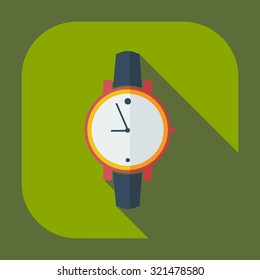 Flat modern design with shadow icons Wrist Watch