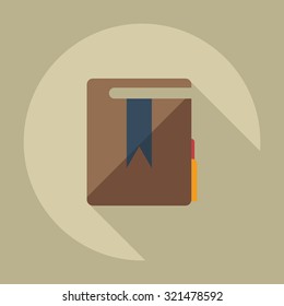 Flat modern design with shadow icons folder decree