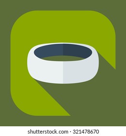 Flat modern design with shadow icons bijouterie