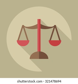 Flat modern design with shadow icons law