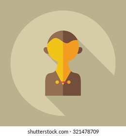 Flat modern design with shadow icons journalist