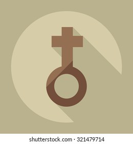 Flat modern design with shadow icons female