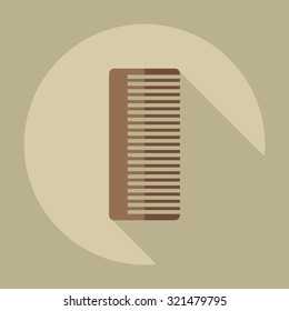 Flat modern design with shadow icons comb