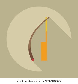 Flat modern design with shadow icons  for shaving