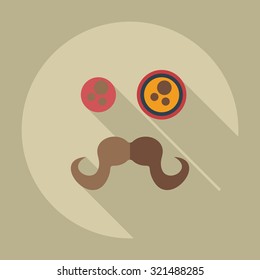 Flat modern design with shadow icons grimace 