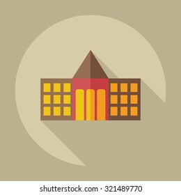 Flat modern design with shadow icons court