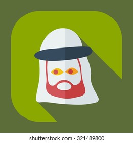 Flat modern design with shadow icons Muslims