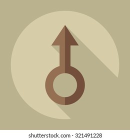 Flat modern design with shadow icons male