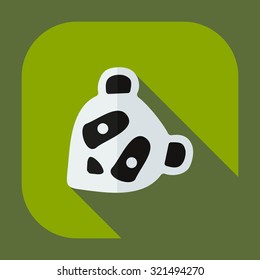Flat modern design with shadow icons pandas