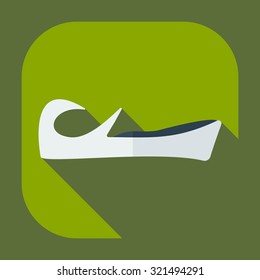 Flat modern design with shadow icons East clothing