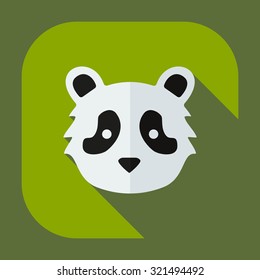 Flat modern design with shadow icons pandas