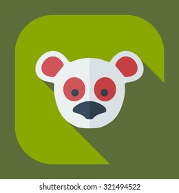 Flat modern design with shadow icons pandas