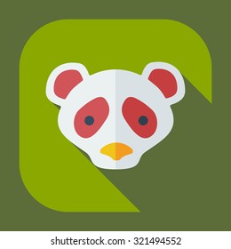 Flat modern design with shadow icons pandas