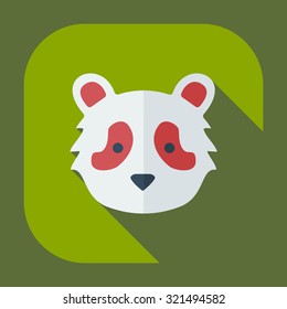Flat modern design with shadow icons pandas