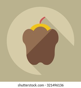 Flat modern design with shadow icons pepper