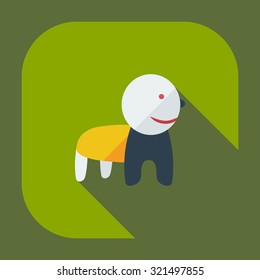 Flat modern design with shadow icons children