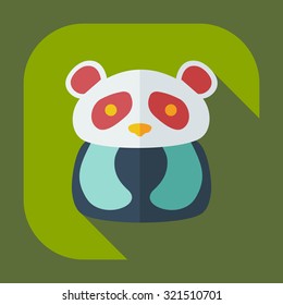 Flat modern design with shadow icons pandas