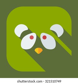 Flat modern design with shadow icons pandas