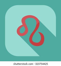 Flat modern design with shadow icons lion