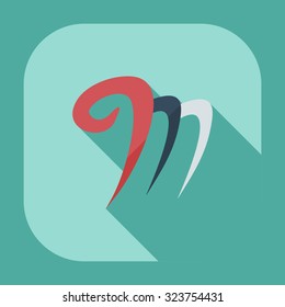 Flat modern design with shadow icons virgin