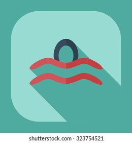 Flat modern design with shadow icons scales