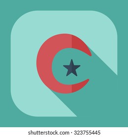 Flat modern design with shadow icons islam