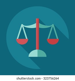 Flat modern design with shadow icons law