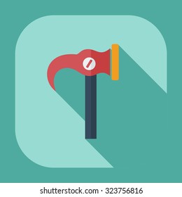 Flat modern design with shadow icons hammer