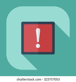 Flat modern design with shadow icons warning 