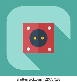 Flat modern design with shadow icons socket