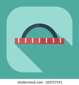 Flat modern design with shadow icons ruler