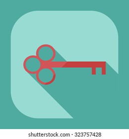 Flat modern design with shadow icons key