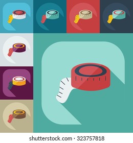 Flat modern design with shadow icons tape