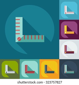 Flat modern design with shadow icons tape