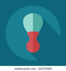 Flat modern design with shadow icons  for shaving