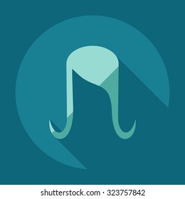 Flat modern design with shadow icons hairstyle